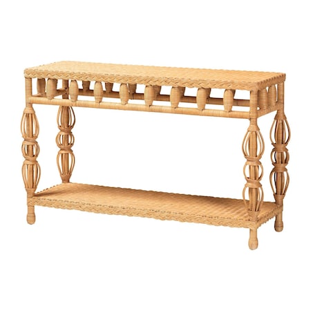 Bali & Pari Dolby Natural Rattan Console Table 263-14317-ZORO