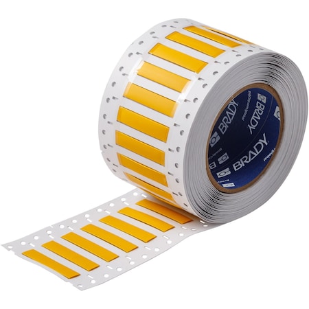 Brady BSP45 Series PermaSleeve Low Smoke Zero Halogen Wire Marking Sleeves, 0.25 in. Dia x 2 in. W, Yellow SA-2LSZH-250-2-YL