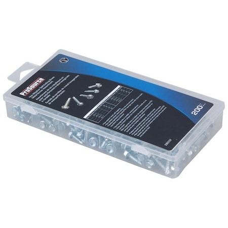 Prosource Screw Assortment, Carbon Steel, Zinc, 240-Piece 61450