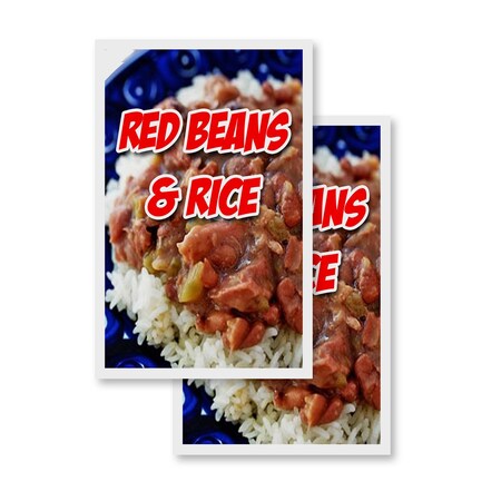 Signmission Red Beans & Rice, Vinyl Decals Only 24 Inch x 36 Inch, Vinyl Decal, 2PK DSB-2436-2PACK-Red Beans & Rice