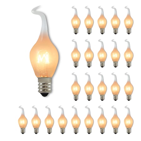 Bulbrite 6-Watt S6 Silicone Dimmable (E12) Candelabra Screw Base Incandescent Light Bulb, 2700k, 25PK 861968