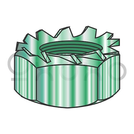 Oxoxo 6-32 K Lock Nut Zinc Green and Bake, 5000PK 494877