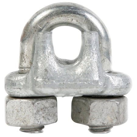 Campbell Chain Campbell T7670409 Wire Rope Clip, Malleable Iron, Electro-Galvanized 260-1/6