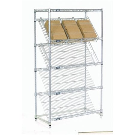 Nexel 48 x 24 in. Chrome Wire Slant Shelf SS2448C
