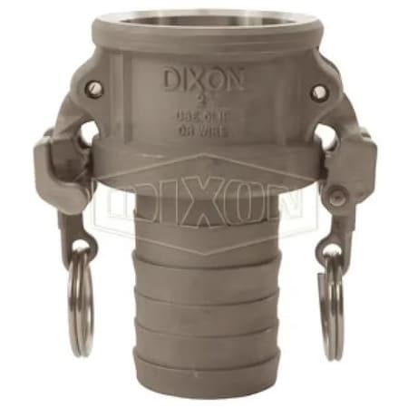 Dixon EZ Boss-Lock Type-C Cam and Groove Coupler, 3 in Nominal, Female Coupler x Hose Shank End Style, Has HAC300EZ