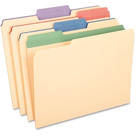 Tops Business Forms Pendaflex, COLOR TAB FILE FOLDERS, 1/3-CUT TABS, LETTER SIZE, MANILA, 50PK 84101