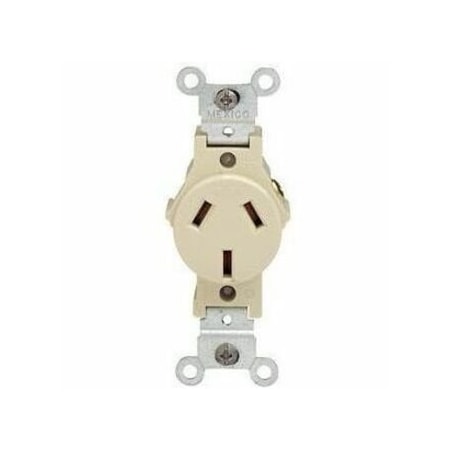 Leviton Commercial Grade Single Receptacle, 20 Amp, 125/250 Volt 5032-I
