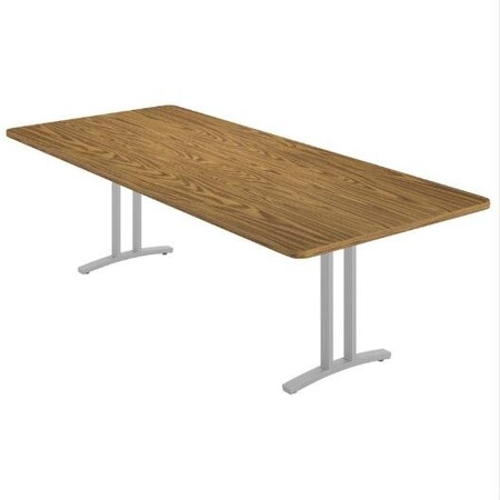 Correll Rectangle Modern Design Conference Table, 96 in W, Particleboard Top, Medium Oak CC4296R-06-14-06