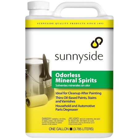 Sunnyside Mineral Spirit Thinner, Liquid, Petroleum, Solvent, Clear, 1 gal Can 303G1