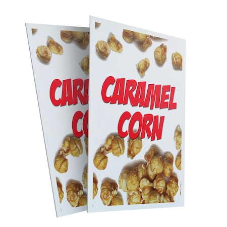 Signmission Caramel Corn, Plastic Signs Only 24 Inch x 36 Inch, Corrugated Plastic, 2PK CSB-2436-2PACK-Caramel Corn