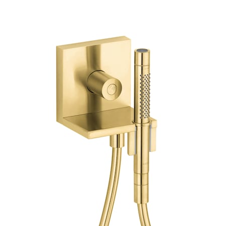 Axor ShowerSolutions Handshower Module Trim 5" x 5", 1.75 GPM in Brushed Gold Optic 12651251