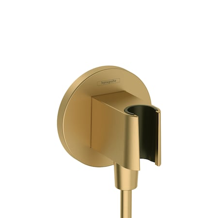 Hansgrohe FixFit S Wall Outlet with Handshower Holder in Brushed Gold Optic 26888251
