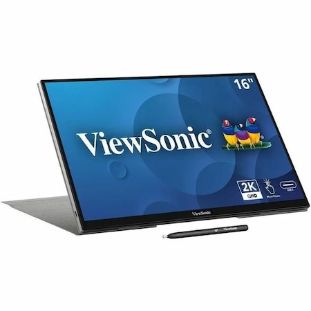 Viewsonic 16IN PORTABLE WQXGA IPS TOUCH MONITOR WITH 65W USB C AND SMART COVER DESIGN, 256 TD1656-2K