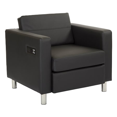 Office Star Products Atlantic Chair, Black ATL51-R107