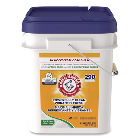 Arm & Hammer Free and Clear Powder Laundry Detergent, 18 lb Pail 33200-40002