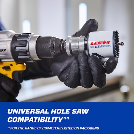 Lenox Snap-Back 9/16 - 1-3/16 in. Quick Change Hole Saw Arbor 1 pc LXAH9938PBM