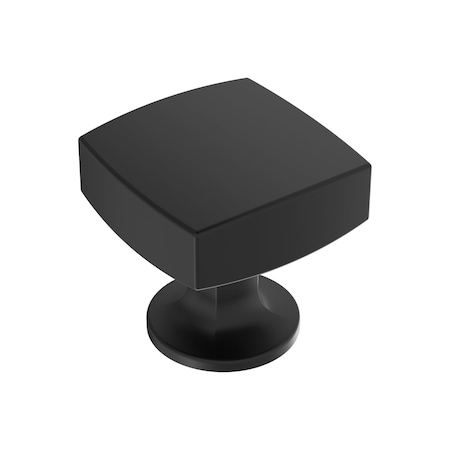 Amerock Everett 1-1/4 inch 32mm Length Matte Black Cabinet Knob BP37101MB