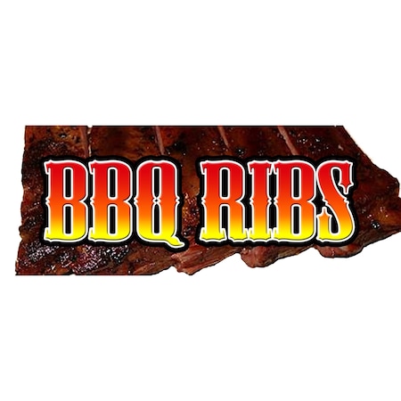 Signmission Bbq Ribs, 12 Inch, Decal D-Bbq Ribs