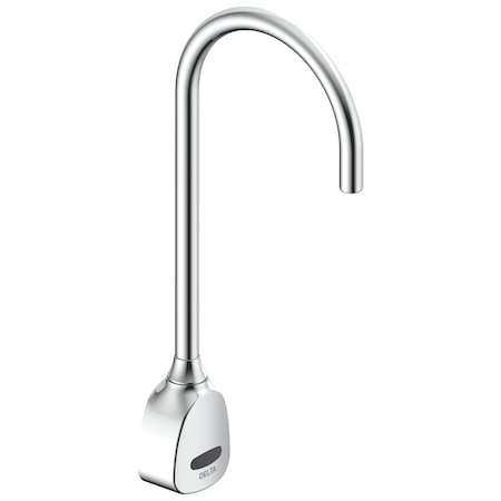 Delta Commercial 1500T Series Wallmount Electronic Se Gooseneck Fct, Hw, 1.5Gpm, R35 Spout In Chrome 1500TF4670-R35