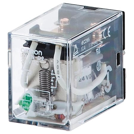Omron Plug-In, General Purpose Relay, Square, 5.8 mA, 6.8 mA, 8 Pins, Plug-in LY2N-AC200/220