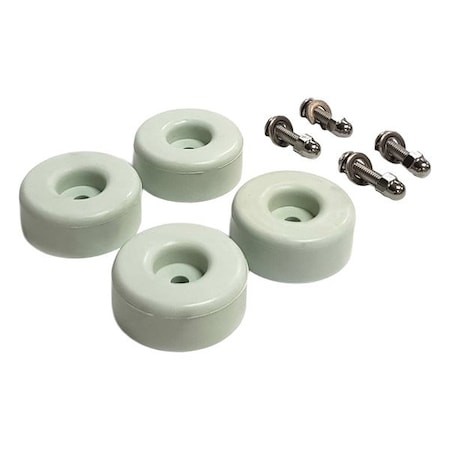 Lyon Feet for Locker Bench, Rubber, PK4 NF58224