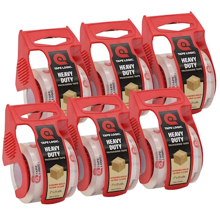 Tape Logic 2in x 25 yds. Crystal Clear with dispenser, 36PK BC6531WD6PK