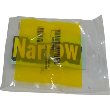 John Deere LABEL NARROW, JOHN DEERE OEM M807996 M807996