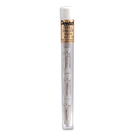 Pentel Eraser Refills for Cushi/EnerGize-X/Gizmo/Hot Shots/Sharp Kerry/Technica-X/Wow! Pencil, White, 4PK PEN-Z2-1N