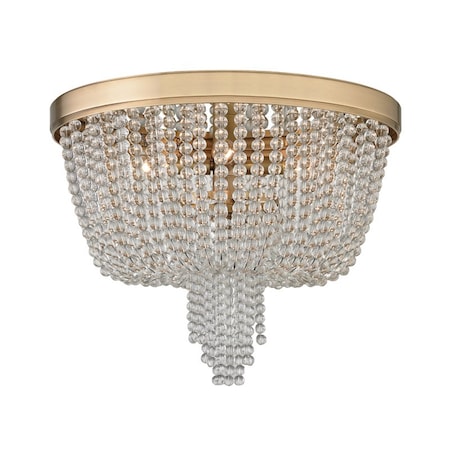 Hudson Valley Lighting Royalton 4 Light Flush Mount 18.25 In. Aged Brass 9008-AGB