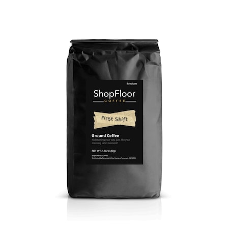 Shopfloor Coffee First Shift, medium roast, whole bean SFC-FRTSFT-WB-12OZ