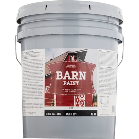 Do It Best Latex Flat Exterior Barn Paint Red 5 Gal. W60R00831-20