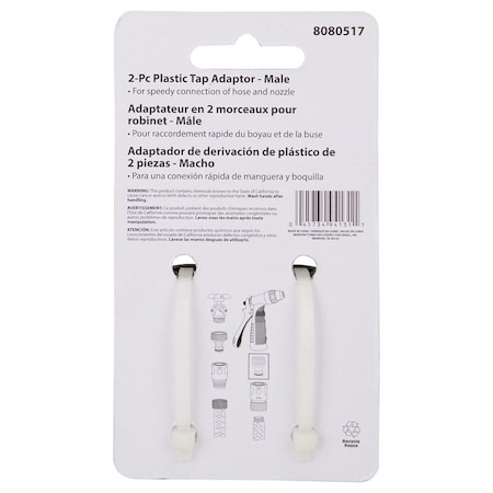 Landscapers Select Tap Adapter Male Thread, Male Thread, Plastic, Black, For: Quick Connector GC545-2