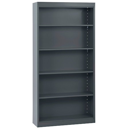Sandusky Lee Welded Steel Bookcase, 36x12x72, Charcoal BA40361272-02