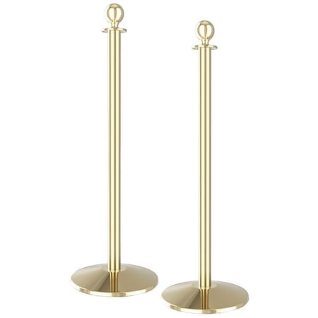 Visiontron Polished Brass Steel Post, PK 2 CPHD50S-PB2-2PK