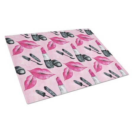 Carolines Treasures Watercolor Diva Lipstick Glass Cutting Board, Large BB7501LCB