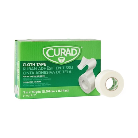 Medline CURAD Cloth/Silk Medical Adhesive Tape, 1in x 10 yd., 12PK NON270101Z