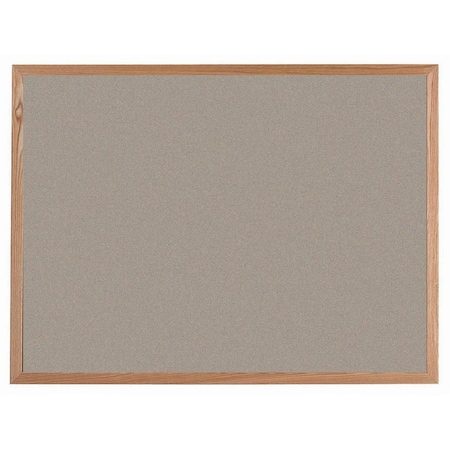 Aarco VIC Cork Bulletin Board w/ a Red Oak Frame w/ a Clear Lacquer Finish, Brown Rice 36''Hx48''W OW3648187