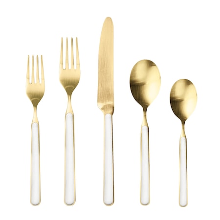 Mepra Fantasia Ice Gold Flatware Set - 20 Pieces - Porcelain 10W622020OI
