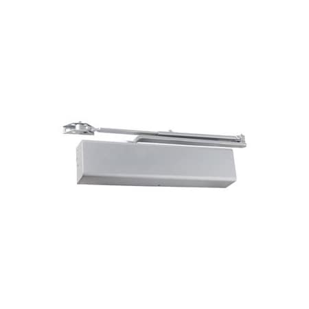 Schlage Lock Co Medium Duty Closer Slim Cover, Adjustable 1-6, HW/ Hold Open Parallel Arm, Powder Coated Aluminum DCM1000.STD.SLIM.HW/PA.ALUM