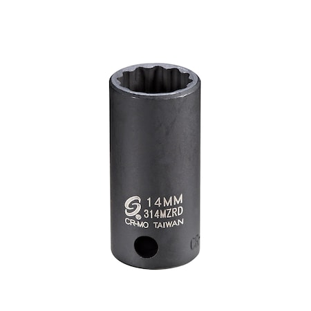 Sunex 3/8 in Drive 14Mm 12Pt Semi-Deep Impact Socket 314MZRD