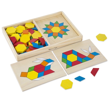 Melissa & Doug Wooden Pattern Blocks & Boards 29
