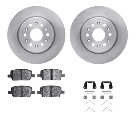 Dynamic Friction Co DFC Rotors with EURO 5000 Ceramic Brake Pads includes Hardware 6612-48003