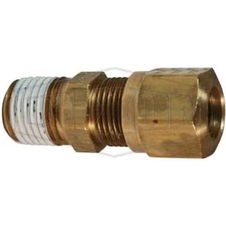 Dixon Air Brake Connector, 13/16-18 x 3/8 in Nominal, Straight Male x Pipe End Style, Brass, Domestic 68NAB106VS