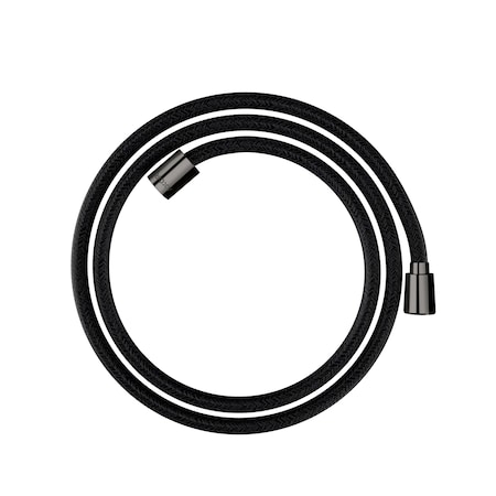 Axor Shower Solutions Textile Hose with Cylindrical and Conical Nut, 79" in Polished Black Chrome 28290330