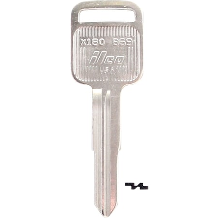 Ilco GM Nickel Plated Automotive Key B69 / X180, 10PK IAF01203002