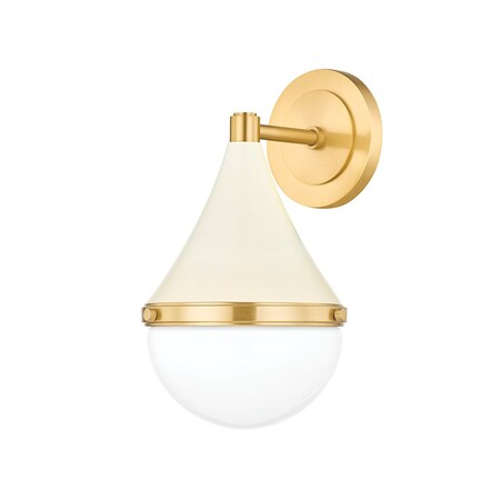 Mitzi Ciara 1 Light Wall Sconce 67.75 In. Aged Brass/Soft Cream H787101-AGB/SCR