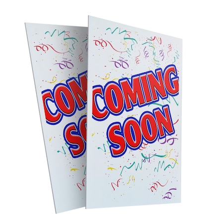 Signmission Coming Soon, Plastic Signs Only 24 Inch x 36 Inch, Corrugated Plastic, 2PK CSB-2436-2PACK-Coming Soon