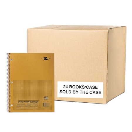 Roaring Spring Notebooks, 11"x8.5", 4x4 graph Ruled, PK24 77688CS