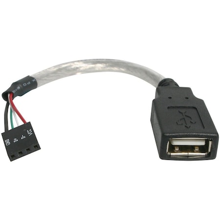 Startech.Com 6in USB 2.0 Cable - USB A Female to USB Motherboard 4 Pin Header F/F USBMBADAPT