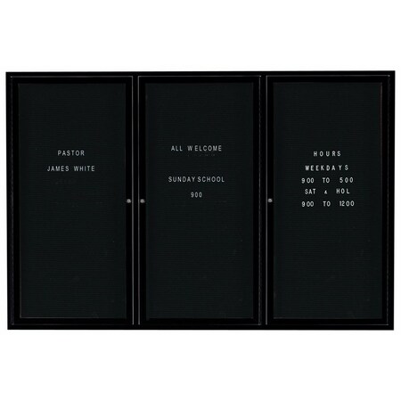 Aarco Illuminated Outdoor Enclosed Directory w/ Al Frame, Bronze Anodized, 48''Hx72''W OADC4872-3IBA